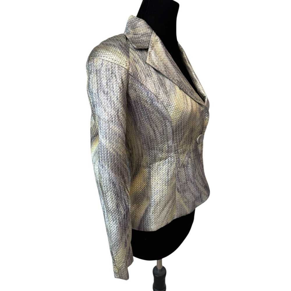 Hilton Hollis Metallic Green & Silver Jacket Size 2 - Picture 7 of 9